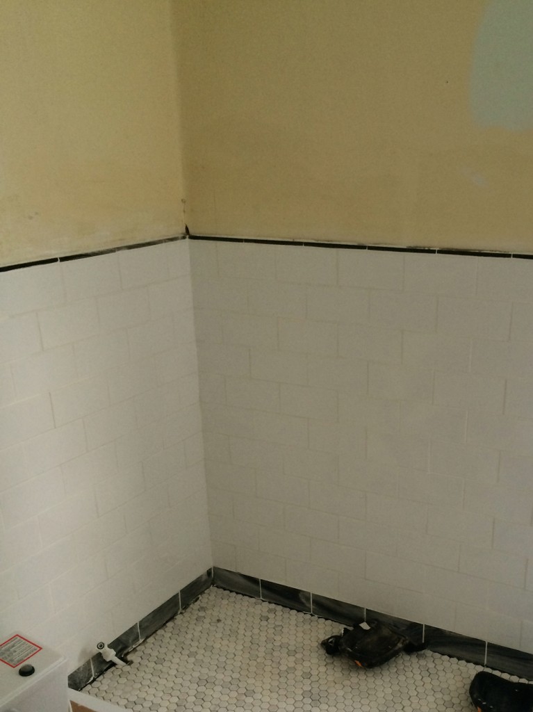 yesterday's corner, now with added grout!